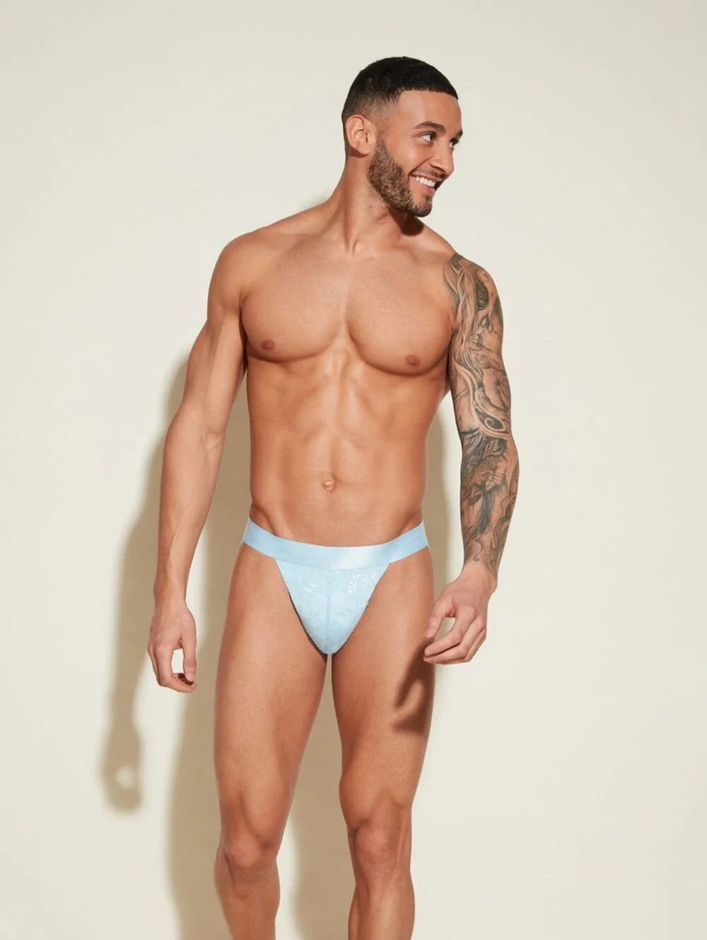 Cosabella Light Blue Lace Men's Jockstrap